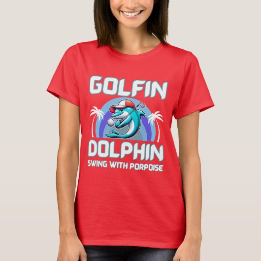 Dolphin Golf Shirt | Geschenk für Papa (Vorderseite)