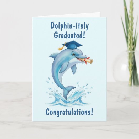 Dolphin Graduation Card Karte (Vorderseite)
