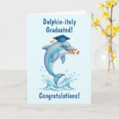 Dolphin Graduation Card Karte (Gelbe Blume)