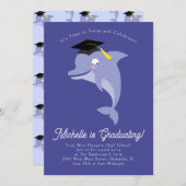 Dolphin Graduation Party - Schwimmen Einladung (Vorne/Hinten)
