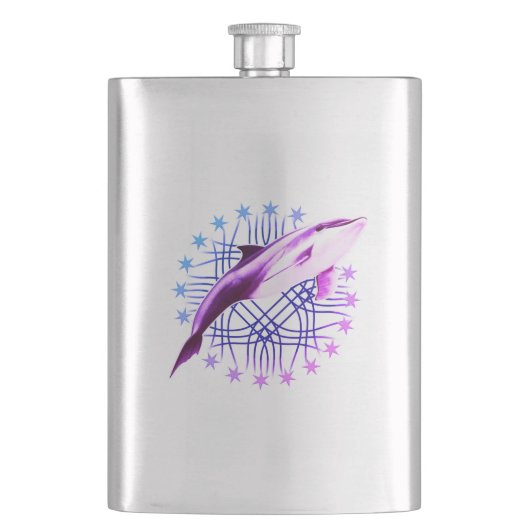 Dolphin Graphic Design Flachmann (Vorderseite)