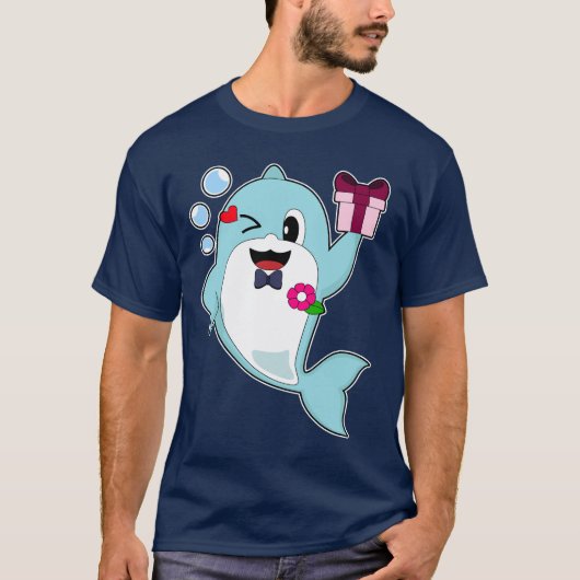 Dolphin Groom Bow Krawatte Hochzeit T-Shirt (Vorderseite)