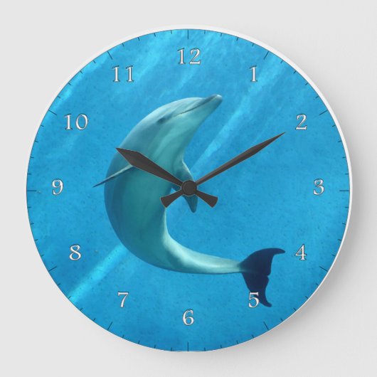 Dolphin Große Wanduhr (Vorderseite)