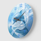 Dolphin Große Wanduhr (Winkel)