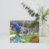 Dolphin-Grüße von der Postkarte von Clearwater Flo (Stehend Vorderseite)