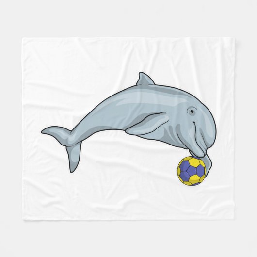 Dolphin Handball Handball Handball Fleecedecke (Vorderseite (Horizontal))