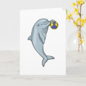 Dolphin Handball Handball Handball Karte (Gelbe Blume)