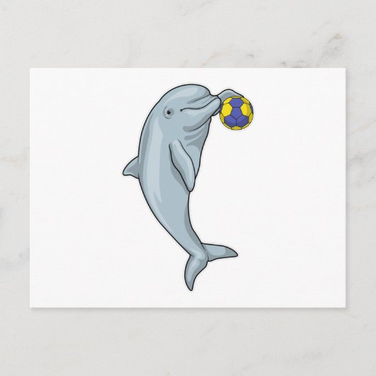 Dolphin Handball Handball Handball Postkarte (Vorderseite)