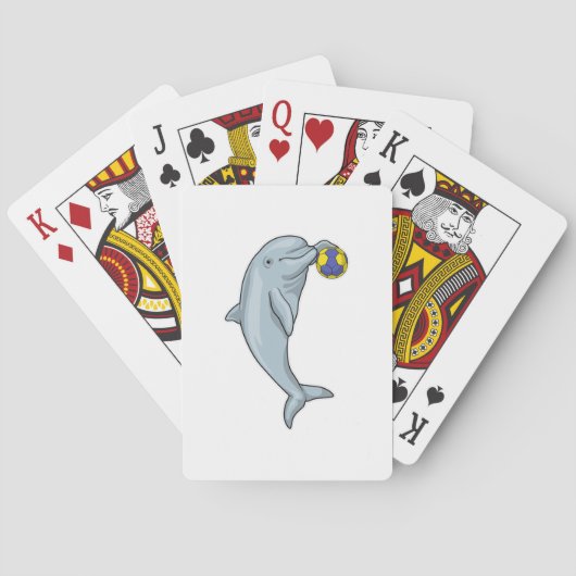 Dolphin Handball Handball Handball Spielkarten (Rückseite)
