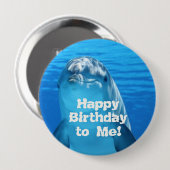 Dolphin Happy Birthday to Me Button (Vorne & Hinten)