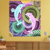 Dolphin Harmony Leinwanddruck (Insitu (Wohnzimmer))