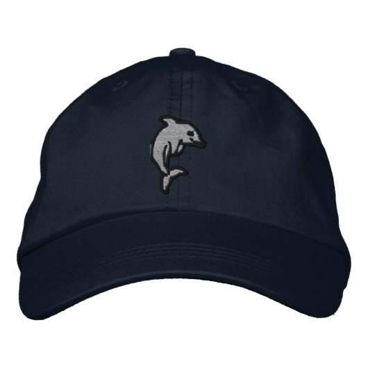 Dolphin Hat Bestickte Baseballkappe (Vorderseite)