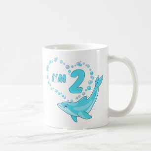 Dolphin Heart 2. Geburtstag Kaffeetasse