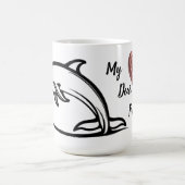 Dolphin Heart Friendship Emble Zwei-Tonen-Tasse, 1 Kaffeetasse (Mittel)