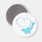 Dolphin Heart Magnet (Vorderseite/Rückseite)