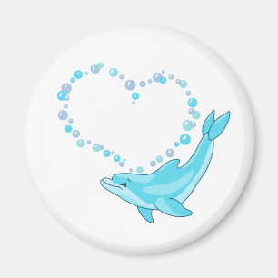 Dolphin Heart Magnet