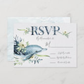 Dolphin-Hochzeitskarten-UAWG RSVP Karte (Vorne/Hinten)