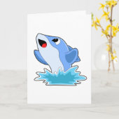 Dolphin im Wasser Karte (Gelbe Blume)