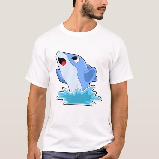 Dolphin im Wasser T-Shirt (Vorderseite)