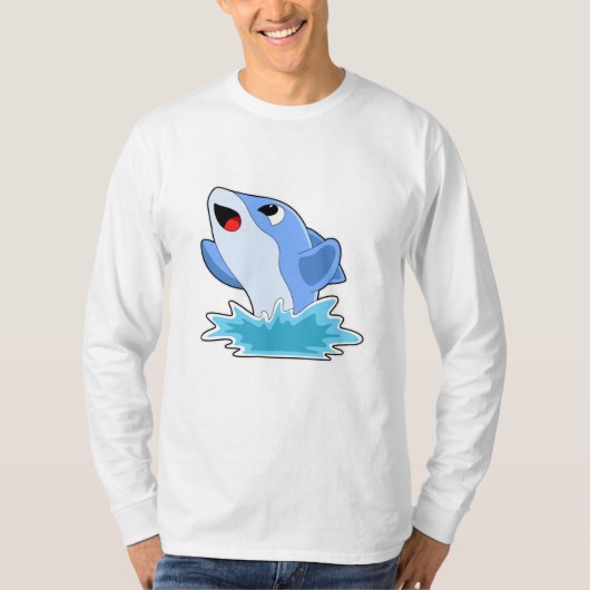 Dolphin im Wasser T-Shirt (Vorderseite)