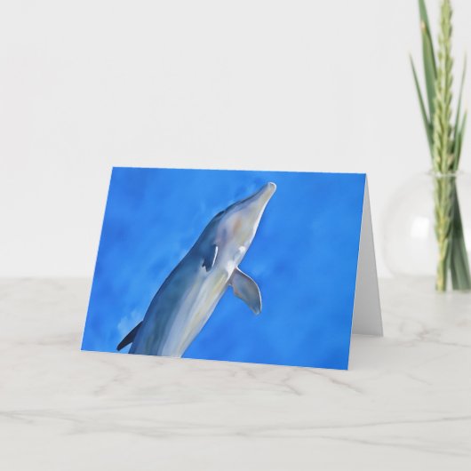Dolphin in der Air Art Note Card Karte (Vorderseite)