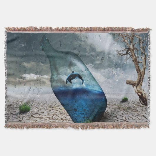 Dolphin in einer Flasche Decke (Vorderseite)