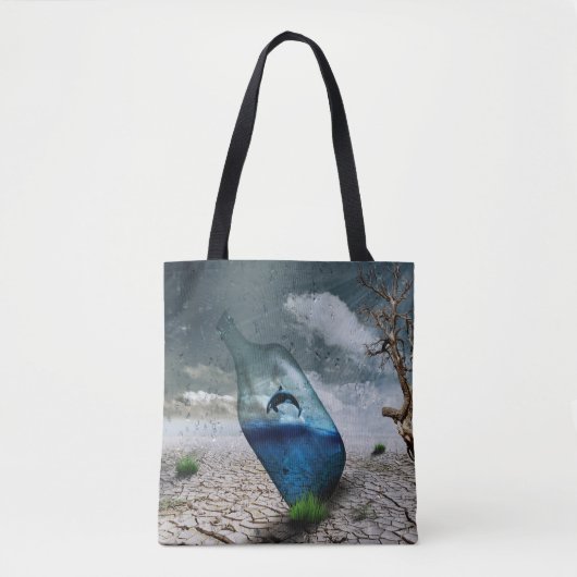 Dolphin in einer Flasche Tasche (Vorderseite)