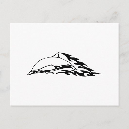 Dolphin in Flammen Postkarte (Vorderseite)