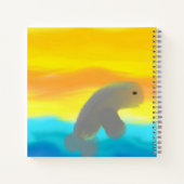 Dolphin in Flight Dankesblatt Notizblock (Rückseite)