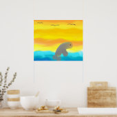 Dolphin in Flight Print Poster (Küche)