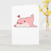 Dolphin in Liebe mit dem Herzen Karte (Gelbe Blume)