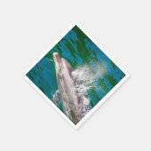 Dolphin in Milford Sound, Neuseeland Serviette (Ecke)