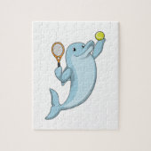 Dolphin in Tennis mit Tennisschläger Puzzle (Vertikal)
