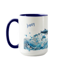 Dolphin individuelle Name Tasse personalisiert