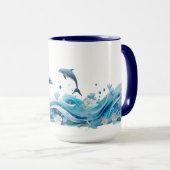 Dolphin individuelle Name Tasse personalisiert (VorderseiteRechts)
