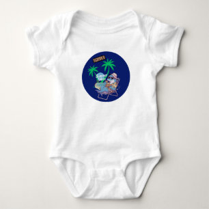 Dolphin isst im Sommerurlaub Pizza Baby Strampler