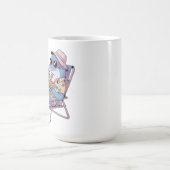 Dolphin isst im Sommerurlaub Pizza Kaffeetasse (Mittel)