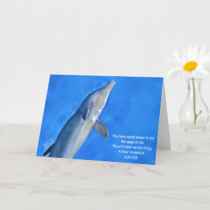 Dolphin Joy Bible Verse Art Karte