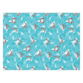 Dolphin Joy Tropical Ocean Christmas/Aqua, Red, Tischdecke (Vorderseite (Horizontal))