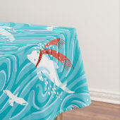 Dolphin Joy Tropical Ocean Christmas/Aqua, Red, Tischdecke (Beispiel)