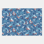 Dolphin Joy Tropical Ocean Schönes Weihnachten Geschenkpapier Set (Vorderseite 2)