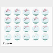 Dolphin Jumping For Joy Personalisiert Runder Aufkleber (Blatt)