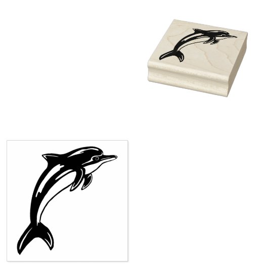 Dolphin Jumping Gummistempel (Stempel)