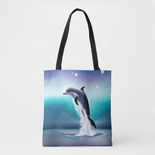 Dolphin Jumping im Ozean Tasche (Vorderseite)