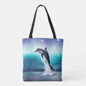 Dolphin Jumping im Ozean Tasche (Rückseite)