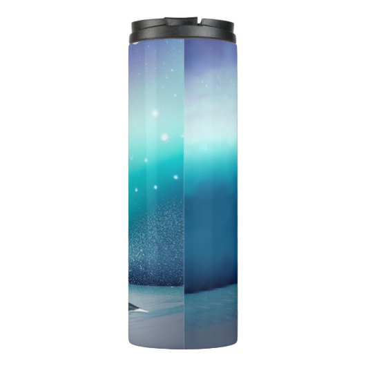 Dolphin Jumping im Ozean Thermosbecher (Rückseite)