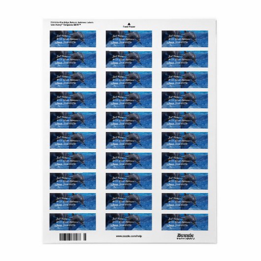 Dolphin Jumping Mailing Labels (Vorne)