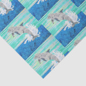 Dolphin Jumping Ocean Splash Tropical Sea Life Seidenpapier (Detail)