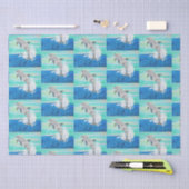 Dolphin Jumping Ocean Splash Tropical Sea Life Seidenpapier (Handwerk)