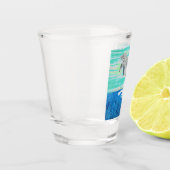 Dolphin Jumping Ocean Splashing Beach Lover Schnapsglas (Links)